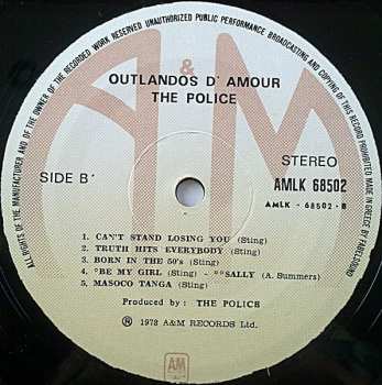 LP The Police: Outlandos D'Amour 642812