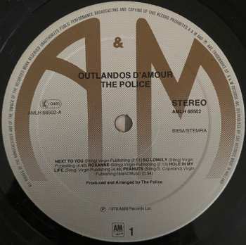 LP The Police: Outlandos D'Amour 651189