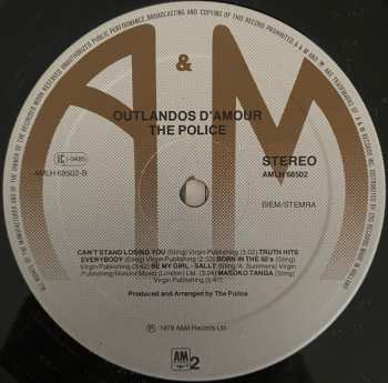 LP The Police: Outlandos D'Amour 651189