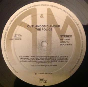 LP The Police: Outlandos D'Amour 654027