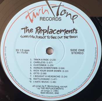 LP The Replacements: Sorry Ma, Forgot To Take Out The Trash 555840