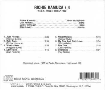 CD The Richie Kamuca Quartet: Richie Kamuca Quartet 664630