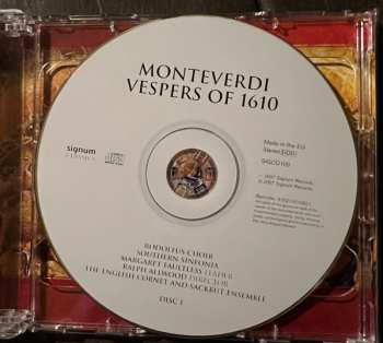 2CD The English Cornett And Sackbut Ensemble: Monteverdi:  Vespers Of 1610 326609