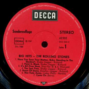 LP The Rolling Stones: Big Hits (High Tide And Green Grass) 603293