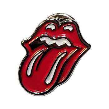 Merch The Rolling Stones: Placka Classic Tongue Silver Outline