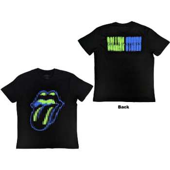 Merch The Rolling Stones: The Rolling Stones Unisex T-shirt: Distorted Tongue (back Print) (small) S