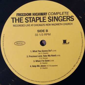 2LP The Staple Singers: Freedom Highway Complete (Recorded Live At Chicago's New Nazareth Church) 615227