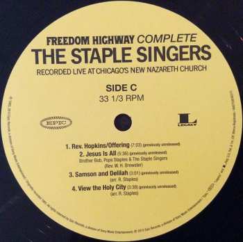 2LP The Staple Singers: Freedom Highway Complete (Recorded Live At Chicago's New Nazareth Church) 615227