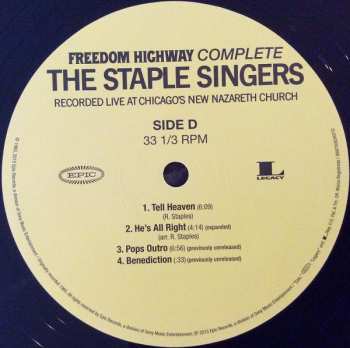 2LP The Staple Singers: Freedom Highway Complete (Recorded Live At Chicago's New Nazareth Church) 615227