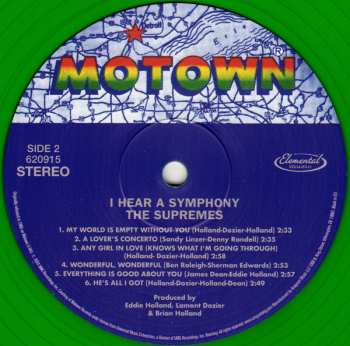 LP The Supremes: I Hear A Symphony CLR | LTD 595994