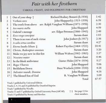 CD The Tudor Choir: Fair With Her Firstborn: Carols, Chant, And Polyphony For Christmas 658277