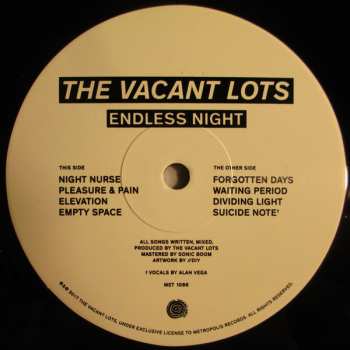 2LP The Vacant Lots: Endless Night LTD 331245