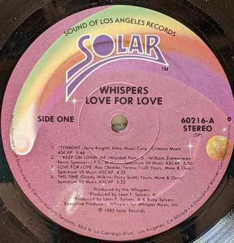 LP The Whispers: Love For Love 543706