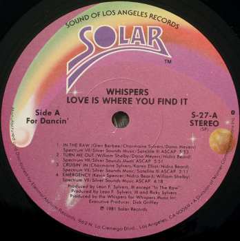 LP The Whispers: Love Is Where You Find It 543746