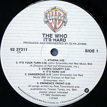 LP The Who: It's Hard 649796