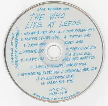 CD The Who: Live At Leeds 657449