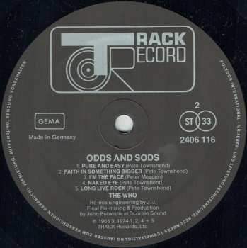 LP The Who: Odds & Sods 636157