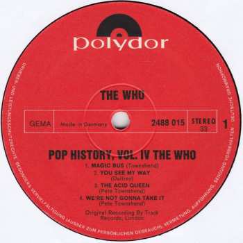 2LP The Who: Pop History Vol 4 636158