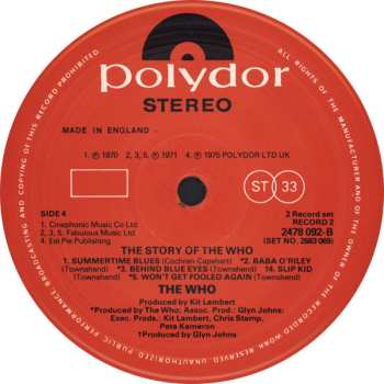 2LP The Who: The Story Of The Who 625441