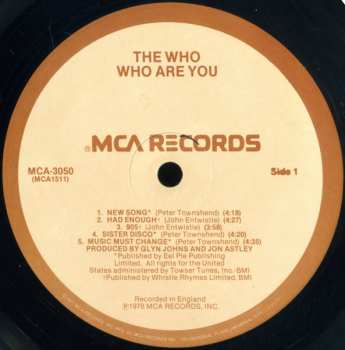 LP The Who: Who Are You 609805