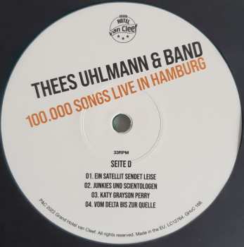 3LP Thees Uhlmann & Band: 100.000 Songs Live In Hamburg LTD | CLR 406770