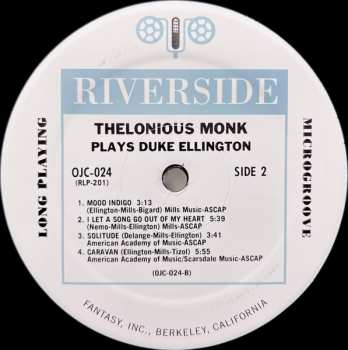 LP Thelonious Monk: Thelonious Monk Plays Duke Ellington 561034