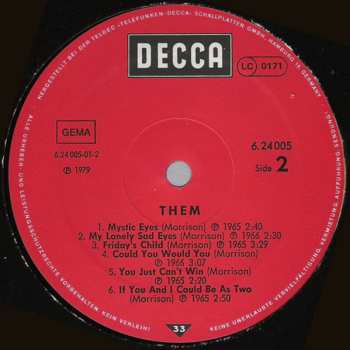 LP Them: Them Featuring Van Morrison 613752