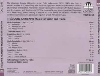 CD Théodore Akimenko: Music for violin and piano 287407