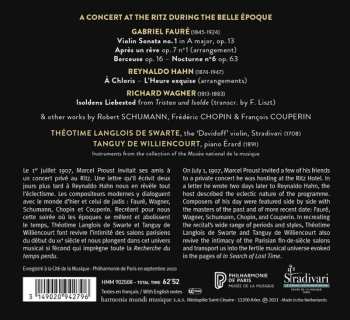 CD Tanguy de Williencourt: Proust, Le Concert Retrouvé 572694