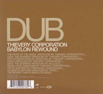 CD Thievery Corporation: Babylon Rewound 289243