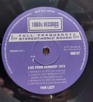 LP Thin Lizzy: Live From Germany 1973  641292