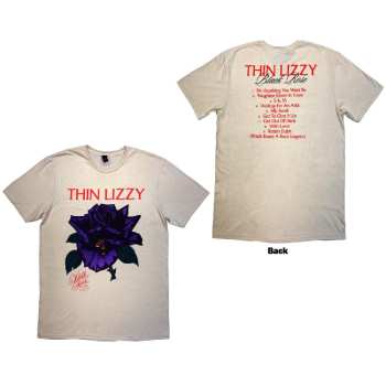 Merch Thin Lizzy: Thin Lizzy Unisex T-shirt: Black Rose Tracklist (back Print) (small) S