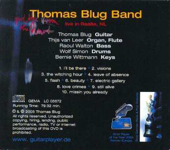 CD Thomas Blug Band: Guitar From The Heart - Live In Raalte, NL DIGI 557538