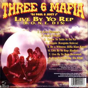 LP Three 6 Mafia: Live By Yo Rep (B.O.N.E. Dis) LTD | CLR 414124