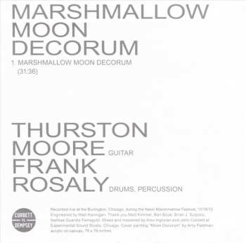 CD Thurston Moore: Marshmallow Moon Decorum 632445