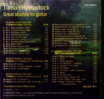 CD Tilman Hoppstock: Great Studies For Guitar - Villa-Lobos - Paganini - Carcassi - Willcocks 437803