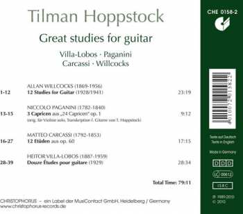 CD Tilman Hoppstock: Great Studies For Guitar - Villa-Lobos - Paganini - Carcassi - Willcocks 437803