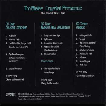 3CD/Box Set Tim Blake: Crystal Presence (The Albums 1977 - 1991) 567205