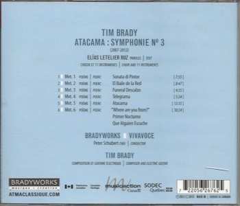 CD Tim Brady: Atacama: Symphonie No 3 659571