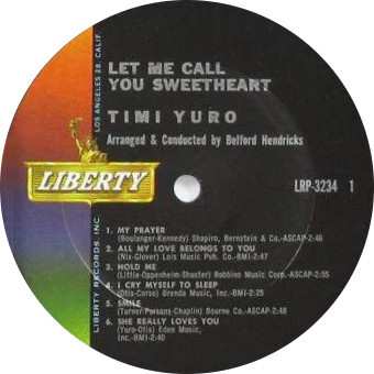 LP Timi Yuro: Let Me Call You Sweetheart 566517