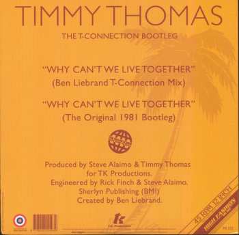 LP Timmy Thomas: Why Can't We Live Together 611389