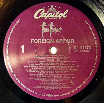 LP Tina Turner: Foreign Affair 629463