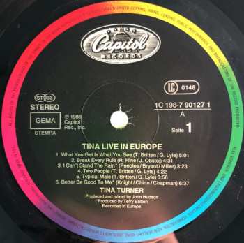 2LP Tina Turner: Tina Live In Europe 655649