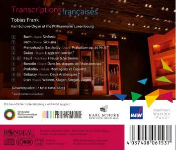 CD Tobias Frank: Transcriptions Françaises 551557