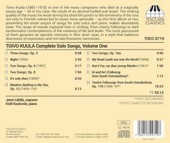 CD Toivo Kuula: Complete Solo Songs, Volume One 617157