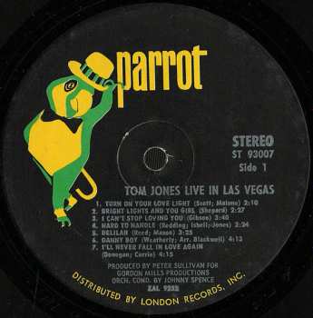 LP Tom Jones: Live In Las Vegas 603287