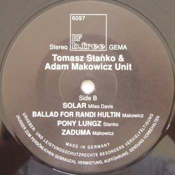 LP Tomasz Stańko & Adam Makowicz Unit: Tomasz Stańko & Adam Makowicz Unit LTD 368435