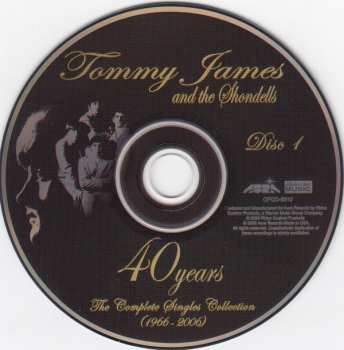 2CD Tommy James & The Shondells: 40 Years (1966-2006)  The Complete Singles Collection 403109