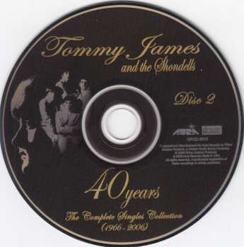 2CD Tommy James & The Shondells: 40 Years (1966-2006)  The Complete Singles Collection 403109