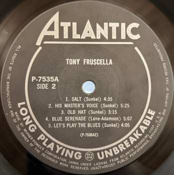 LP Tony Fruscella: Tony Fruscella = トランペットの詩人トニー・フラッセラ 599189